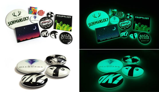 fluorescent buttons
