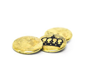 Gold leaf-buttons